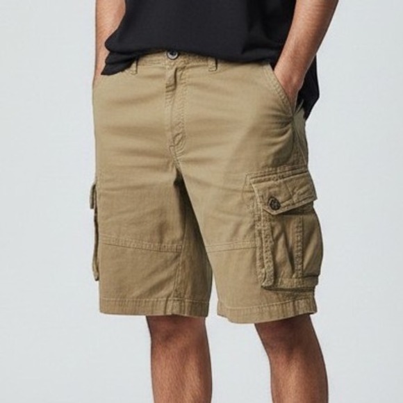 American Eagle Outfitters Other - American Eagle Cargo Shorts Mens 38 Tan Extreme Flex Khaki Hiking Y2K Style